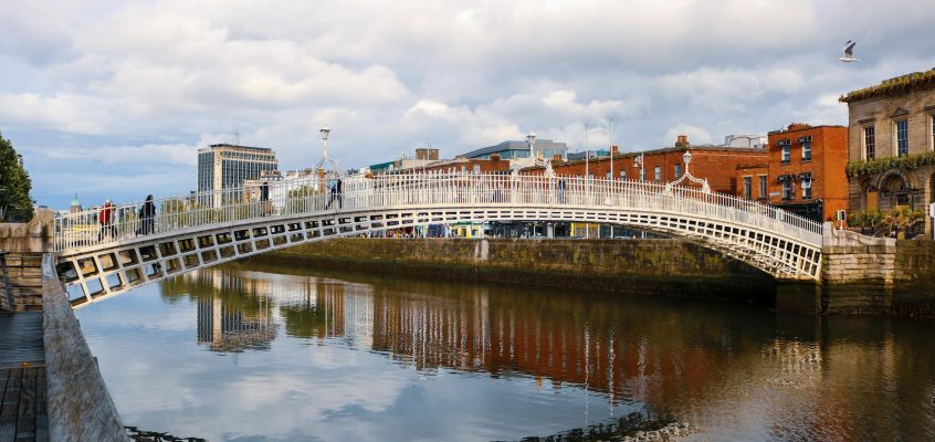 Beautiful Ha Penny Bridge in Dublin City